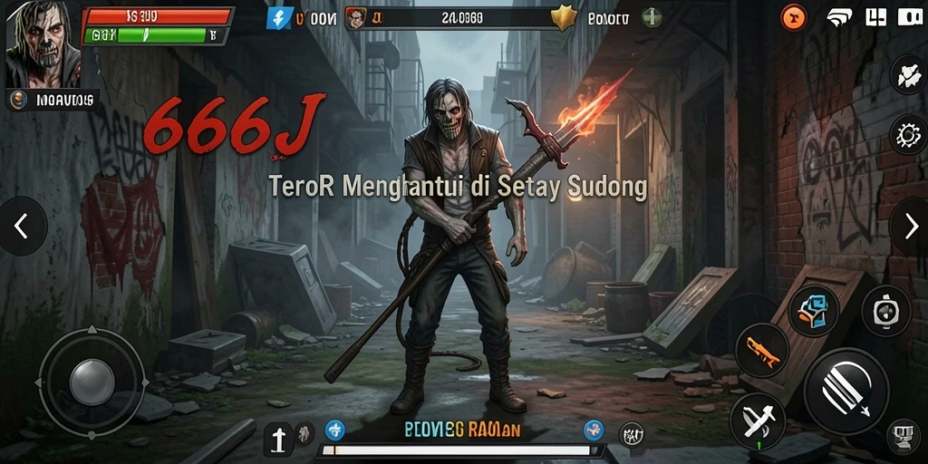 Screenshot gameplay 666J yang menunjukkan momen menegangkan.