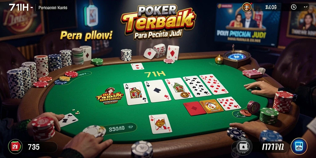 Screenshot gameplay poker di 71H dengan aksi seru dan pemain yang kompetitif.