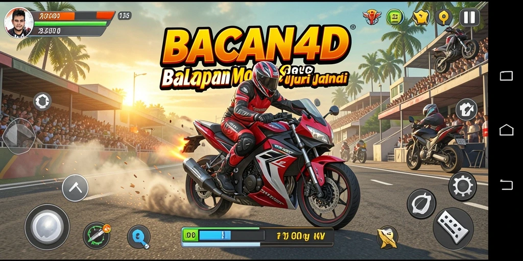 Gameplay BALAPAN MOTOR yang seru dan mendebarkan.