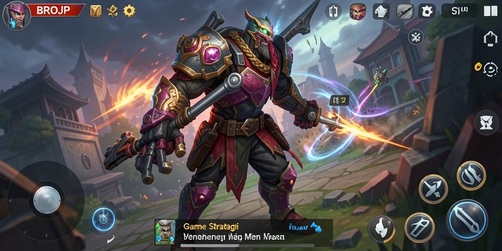 Screenshot gameplay BROJP menampilkan aksi strategi yang memukau.