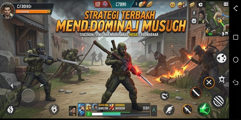 Screenshot utama C7890 menunjukkan pertempuran strategis yang mendebarkan.