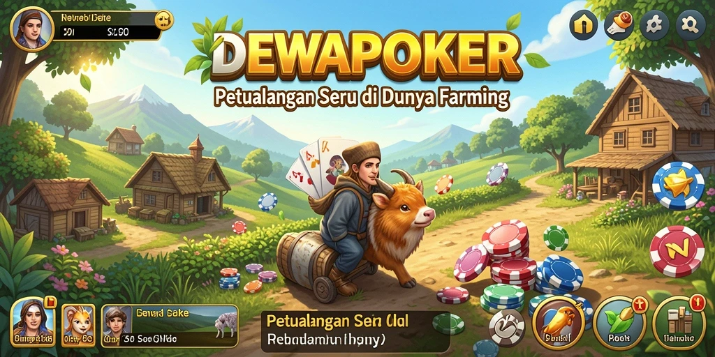 Screenshot DEWAPOKER menampilkan aktivitas bertani yang seru dan mendebarkan.