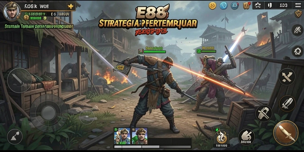 Gameplay menegangkan E88 dengan strategi pertempuran yang mendalam.