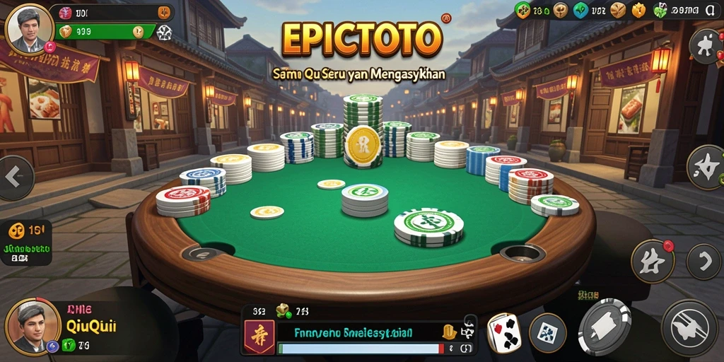 Tampilan gameplay seru dari EPICTOTO dalam memainkan QiuQiu.