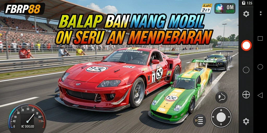 Tampilan grafik tinggi dalam gameplay balap FBRP88 yang mendebarkan.