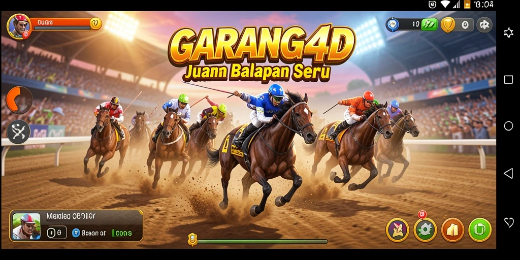 Tampilan utama gameplay GARANG4D yang penuh aksi balapan.