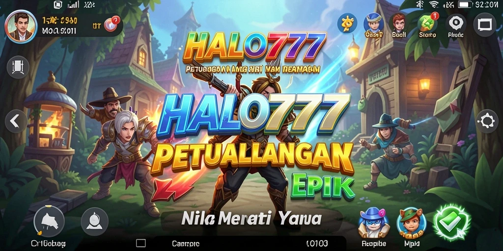 Screenshot menunjukkan petualangan mendebarkan dalam HALO777.