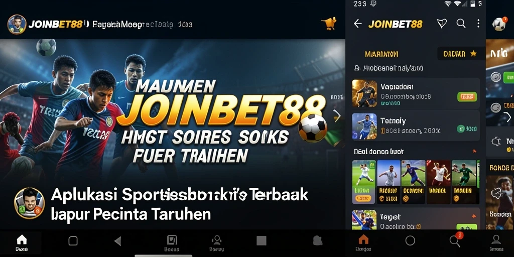 Tampilan utama aplikasi JOINBET88 dengan berbagai jenis taruhan olahraga.