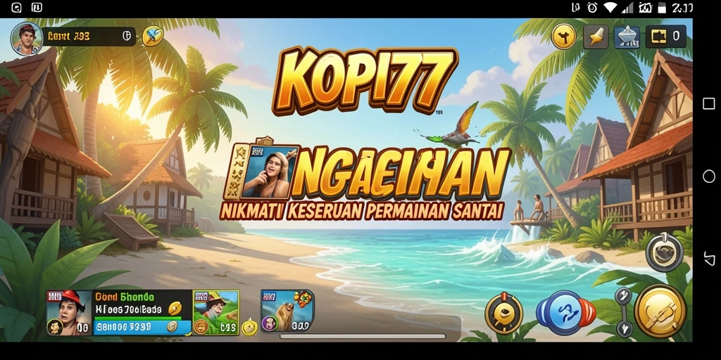 Tampilan gameplay KOPI77 yang menarik dan penuh warna.