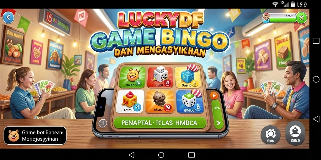 Gameplay Bingo seru di LUCKYDF dengan banyak pemain aktif.