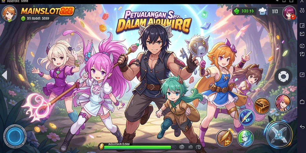 Tampilan gameplay MAINSLOT88 yang memukau dan penuh aksi karakter Anime.