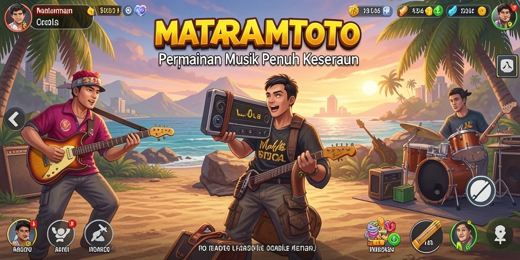 Tampilan gameplay seru di MATARAMTOTO dengan berbagai lagu menarik.