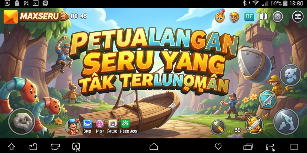 Gameplay seru MAXSERU yang penuh petualangan dan tantangan.
