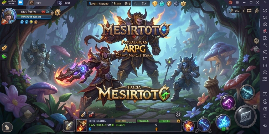 Tampilan gameplay seru dari MESIRTOTO dengan aksi ARPG yang mendebarkan.