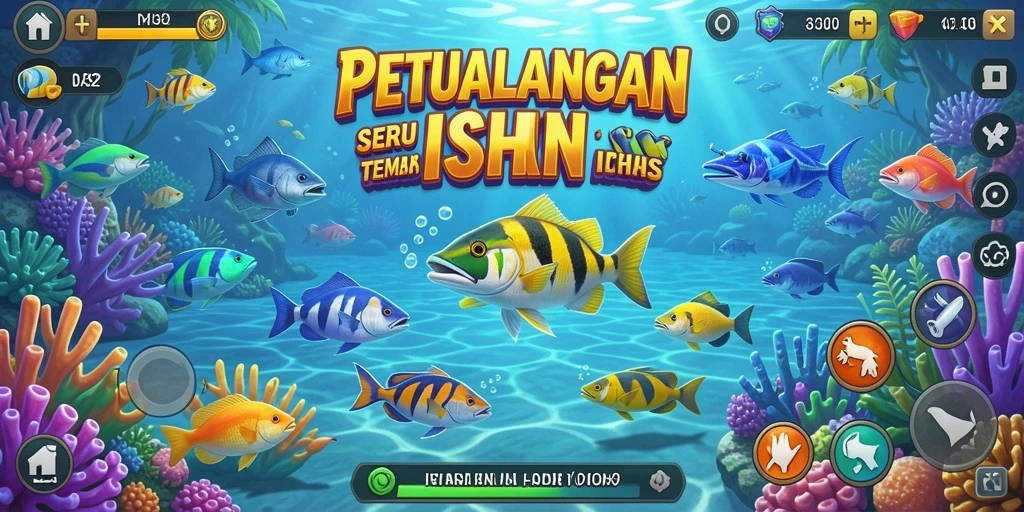Tampilan gameplay N32 yang seru dalam menembak ikan.