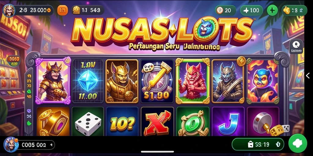 Tampilan gameplay NUSASLOTS yang seru dan mendebarkan saat bertarung.