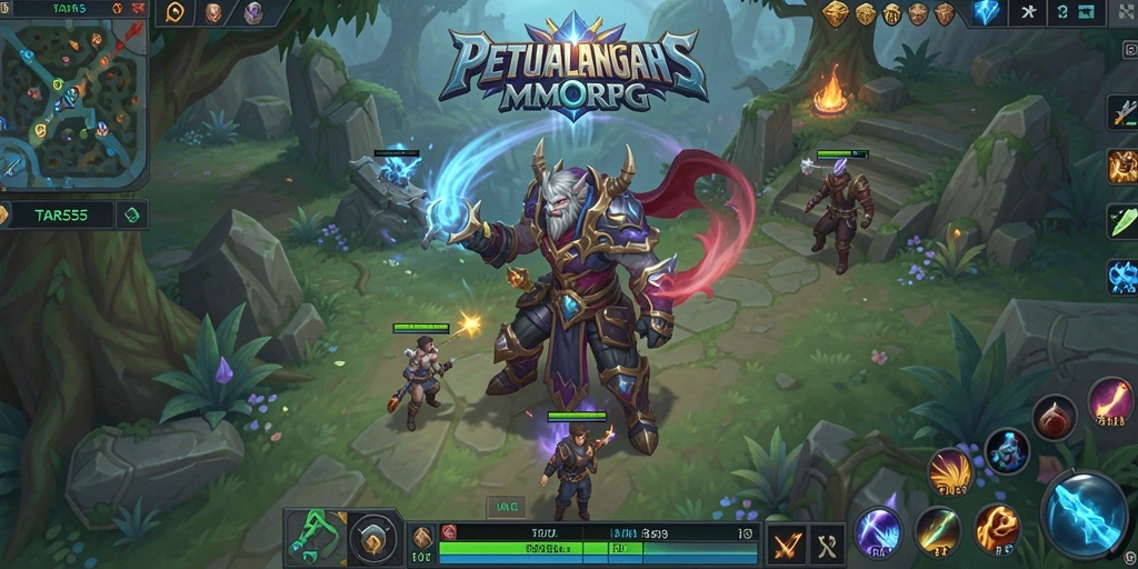 TAR555 menampilkan gameplay MMORPG yang epik dan interaktif.