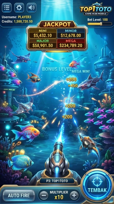Tampilan utama aplikasi top1toto yang sederhana dan mudah dinavigasi.